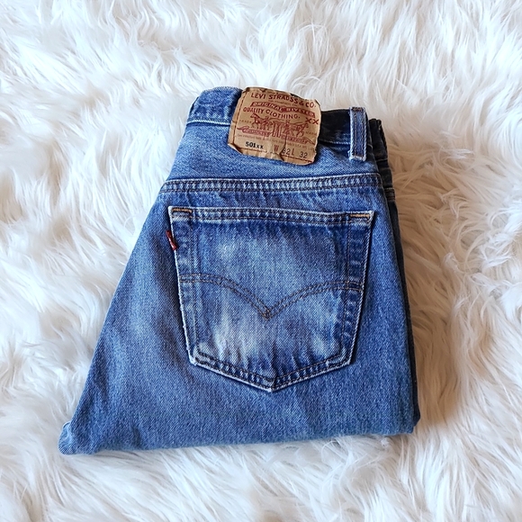 LEVI'S 501 BUTTONFLY JEANS ~VINTAGE ~🎊2XHP🎊 - Picture 2 of 9